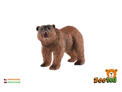 Medvěd hnědý zooted plast 12cm