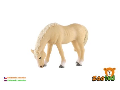 Kůň domácí palomino klisna zooted plast 13cm