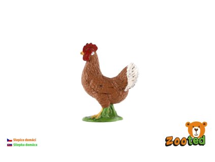Slepice kura domácího zooted plast 4cm