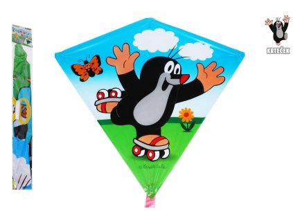 Drak létající Krtek na bruslích plast 68x73cm v sáčku 36ks v boxu