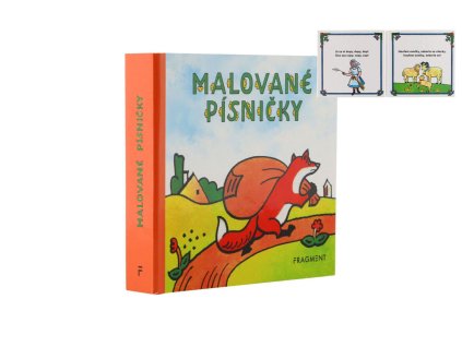 Knížka Leporelo Malované písničky Josef Lada CZ text 11x10x1cm 12m+