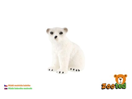Medvěd lední mládě zooted plast 4cm