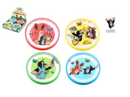 Kuličková hra Krtek hlavolam plast 9cm 2 druhy 4 barvy 12ks v boxu