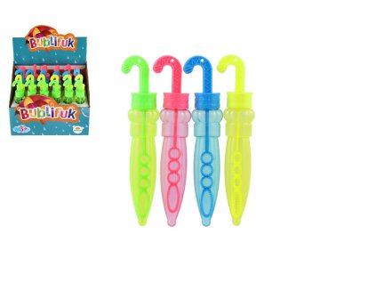 Bublifuk deštník plast 14cm 4 barvy 24ks v boxu