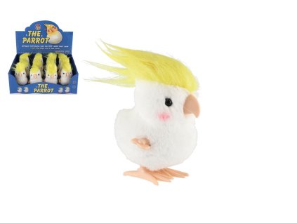 Papoušek na natažení plast 8x9cm 12ks v boxu