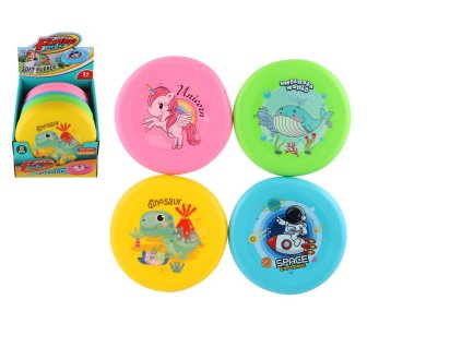 Létající/házecí talíř silikon 18cm 4 barvy 8ks v boxu