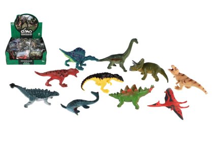 Zvířátko dinosaurus plast 7-9cm mix druhů v sáčku 36ks v boxu
