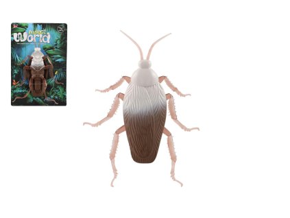 Šváb antistresový pevné tělo plast/silikon 14x22cm na kartě