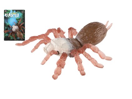 Pavouk antistresový pevné tělo plast/silikon 19x18cm na kartě