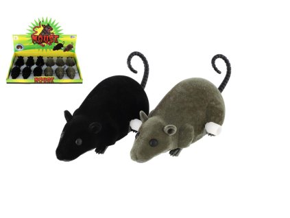 Myš/Myška na klíček fliška 12cm 2 barvy 12ks v boxu