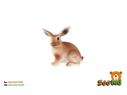 Zajíc polní mládě zooted plast 6cm