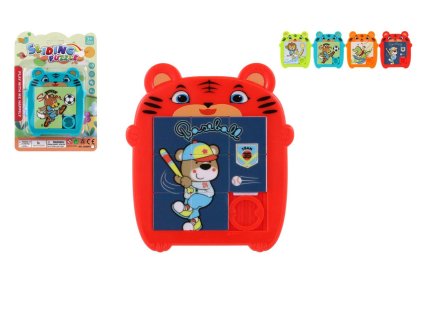 Přesouvačka hlavolam zvířátko plast 9x10cm 4 barvy  na kartě