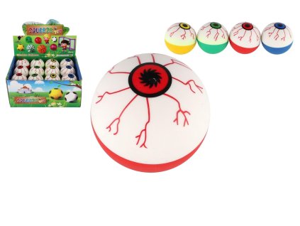 Míček oko pěna 6cm 4 druhy v sáčku 24ks v boxu