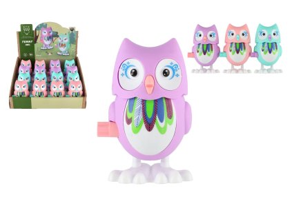 Sova/Sovička na natažení plast 6x10cm 3 barvy 16ks v boxu