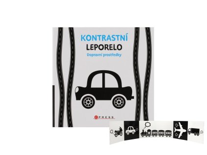 Knížka Kontrastní leporelo Dopravní prostředky 15,5x15cm 0m+