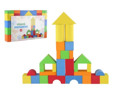 Stavebnice pěnová 29ks v plastové krabici 24,5x16x4cm
