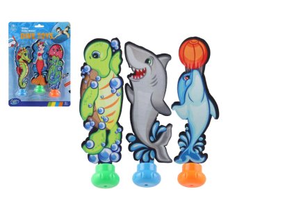 Sada pro potápění plast 2 druhy na kartě 19x25,5cm