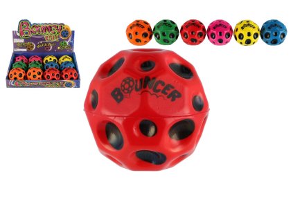 Míček extrémně skákací meteorit pěna 6cm 6 barev 12ks v boxu