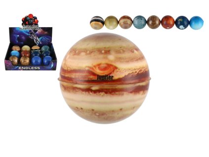 Míček extrémně skákací planety pěnový 6cm mix druhů 12 ks v boxu