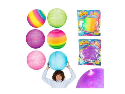 Míč barevný nafukovací velký 40cm mix barev v sáčku 25x29cm 12m+