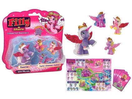 Filly Stars rodinka figurky 1+3ks fliška 4 druhy na kartě 18x17cm