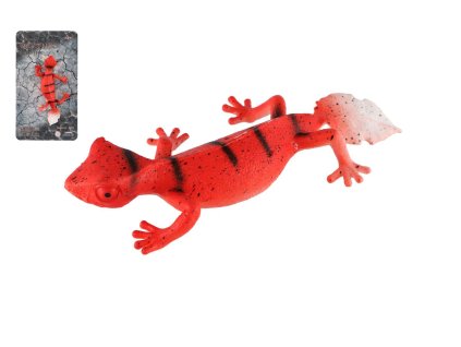 Gekon antistresový natahovací silikon 18cm na kartě