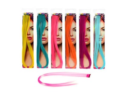 Příčesek do vlasů 50cm 6 barev v sáčku