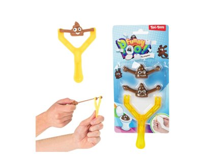 Prak vystřelovací s hovínkem plast 7x10cm na kartě