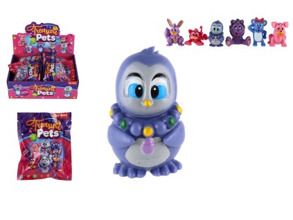 Zvířátko figurka plast mix druhů v sáčku 10x12cm 18ks v boxu