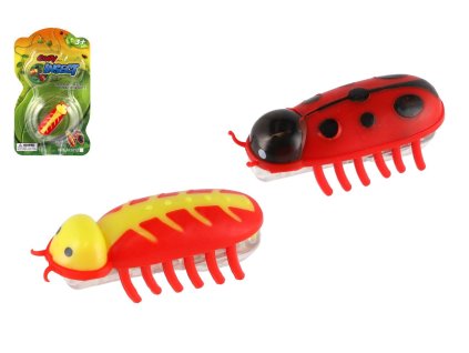 Brouk/brouček na baterie plast 4,5cm 2 druhy na kartě