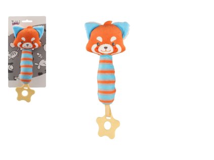 Pískátko/kousátko liška plyš 24cm na kartě v sáčku 0+