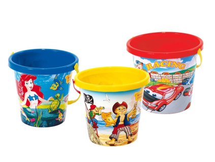 Kbelík na písek plast 21x18cm mix barev 18m+