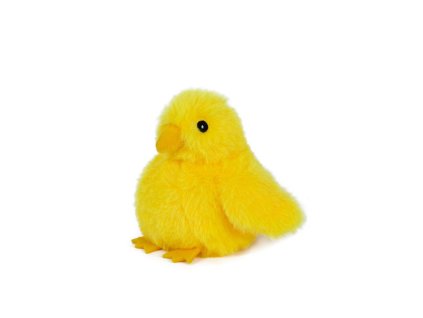 Kuře/Kuřátko plyš 12cm plněné kuličkami žluté 0m+