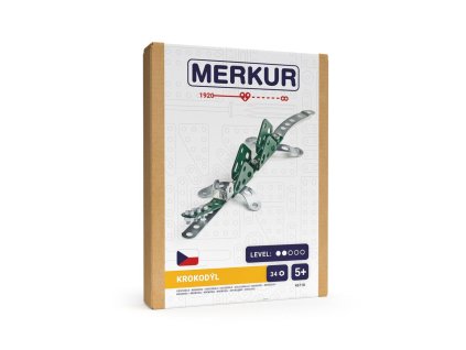Stavebnice MERKUR Krokodýl mini 34ks v krabici 13x18,5x3cm