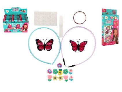 Kreativní sada Vytvoř si čelenku mix druhů v krabičce 12,5x23x2,5cm 24ks v boxu