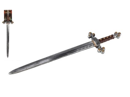 Meč rytířský plast 72cm na kartě