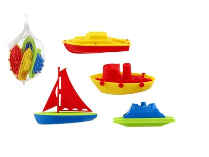 Sada do vany lodičky 4ks plast v síťce 10x13cm 18m+