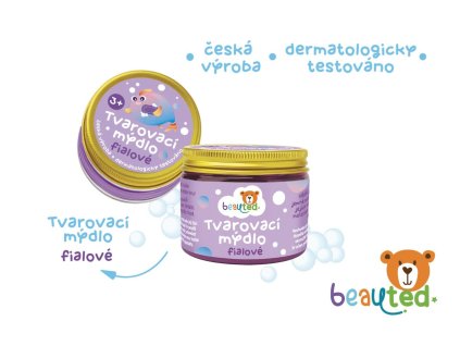 Tvarovací mýdlo fialové beauted v uzavíratelné dóze