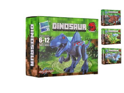 Stavebnice dinosaurus plast mix druhů v krabičce 13x10cm