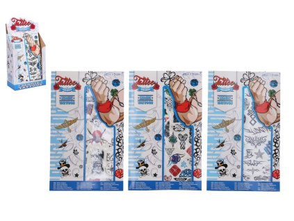 Tetování pro kluky mix druhů v sáčku 36ks v boxu