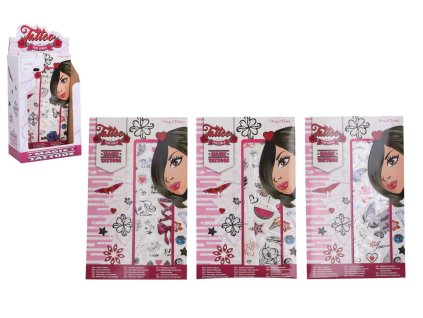 Tetování pro dívky mix druhů v sáčku 36ks v boxu