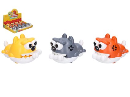 Pes s kostí na natažení plast 9cm 3 barvy 12ks v boxu