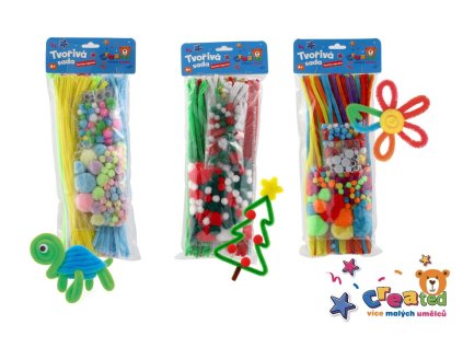 Tvořivá sada created 3 druhy v sáčku 15x38cm