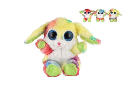 Zajíc duhový sedící plyšový 15cm 0m+