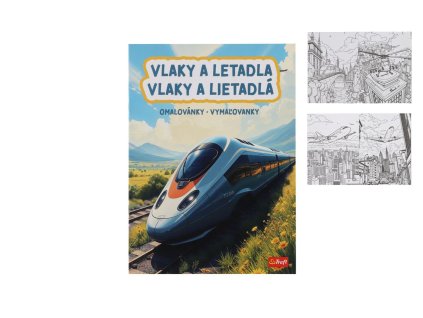 Omalovánky Vlaky a letadla 20x27,5cm