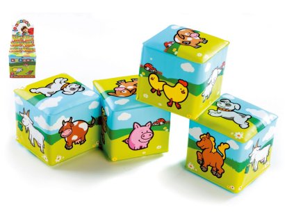 Kostka Moje první zvířátka 7x7cm v sáčku 12ks v boxu 0+ MPZ