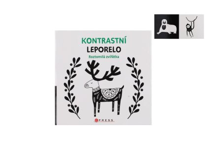 Knížka Kontrastní leporelo Roztomilá zvířátka 15,5x15cm 0m+