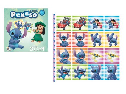 Pexeso v sešitu s omalovánkami  Lilo & Stitch 21,5x21,5cm