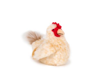 Slepice sedící plyš 14x23cm 0m+