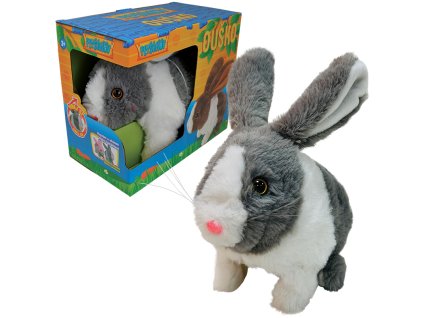 PLYŠÁKOV - Interaktivní králík Ouško šedivý bez mrkvičky